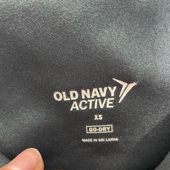 Old Navy Active Go Dry Dark Green Shimmer Leggings - Picture 3 of 4